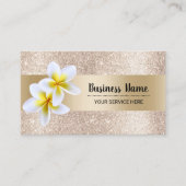 Luxury Gold Glitter Beach Flower Beauty Salon Spa Visitekaartje (Voorkant)