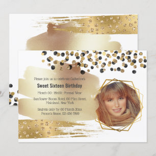 Luxury Gold glitter confetti verjaart Kaart