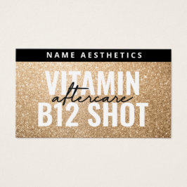 Luxury Gold Glitter Dermal Filler Aftercare Kaart