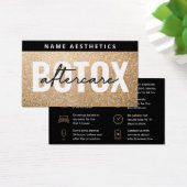 Luxury Gold Glitter Dermal Filler Aftercare Kaart (Bureau)