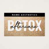 Luxury Gold Glitter Dermal Filler Aftercare Kaart (Voorkant)