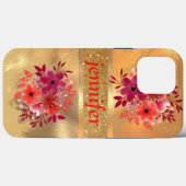 Luxury Gold Glitter en Sparkle Monogram Case-Mate iPhone Case (Achterkant (horizontaal))