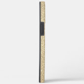 Luxury Gold Glitter en Sparkle Monogram Case-Mate iPhone Case (Achterkant / Rechts)