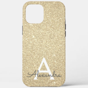 Luxury Gold Glitter en Sparkle Monogram Case-Mate iPhone Case