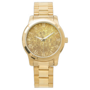 Luxury Gold Glitter Floral Gift Watch Horloge