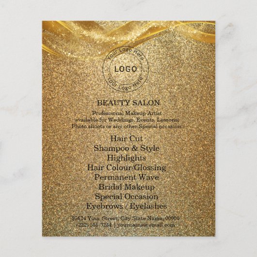 Luxury Gold Glitter Flyer (Voorkant)