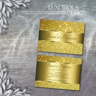 Luxury Gold Glitter Golden Sparkle Stars Elegant Visitekaartje