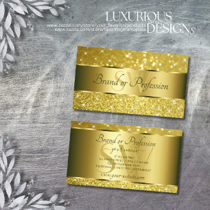 Luxury Gold Glitter Golden Sparkle Stars Initialen Visitekaartje