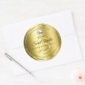 Luxury Gold Glitter Initialen Product Labels Logo (Envelop)