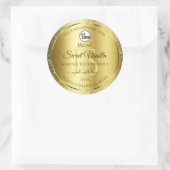 Luxury Gold Glitter Initialen Product Labels Logo (Tas)