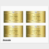 Luxury Gold Glitter Initialen Product Labels Logo (Vel)