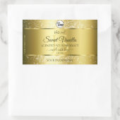 Luxury Gold Glitter Initialen Product Labels Logo (Tas)