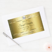 Luxury Gold Glitter Initialen Product Labels Logo (Envelop)