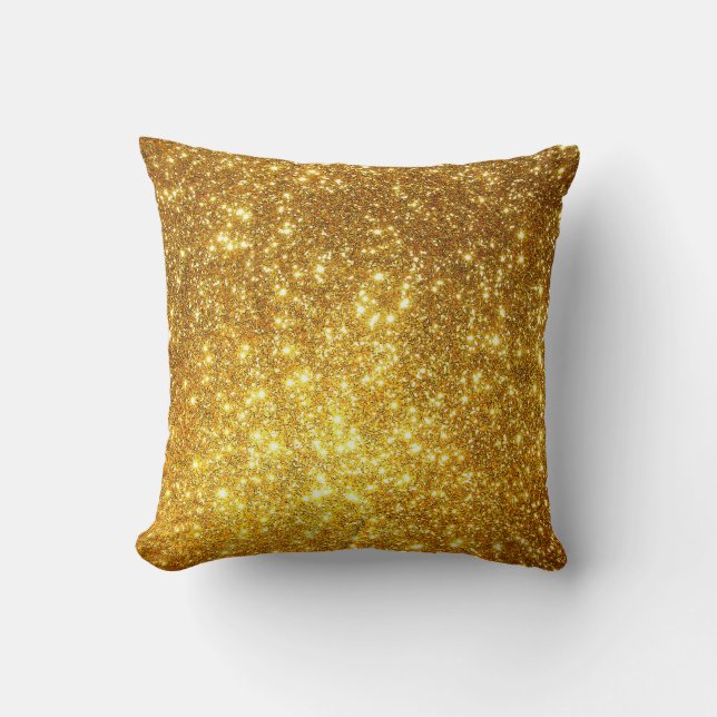 Luxury Gold Glitter Kussen (Voorkant)