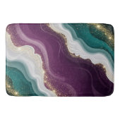 Luxury Gold Glitter Marble Pattern Badmat (Voorkant)
