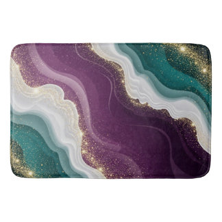Luxury Gold Glitter Marble Pattern Badmat