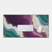 Luxury Gold Glitter Marble Pattern Bureaumat (Keyboard & Muis)
