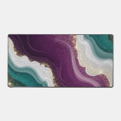 Luxury Gold Glitter Marble Pattern Bureaumat (Voorkant)