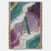 Luxury Gold Glitter Marble Pattern Deken (Voorkant Verticaal)