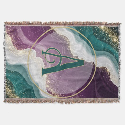 Luxury Gold Glitter Marble Pattern Deken (Voorkant)