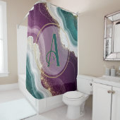 Luxury Gold Glitter Marble Pattern Douchegordijn (In situ)