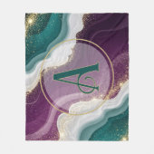 Luxury Gold Glitter Marble Pattern Fleece Deken (Voorkant)