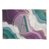 Luxury Gold Glitter Marble Pattern Kussensloop (Voorkant-Links)