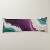 Luxury Gold Glitter Marble Pattern Lichaamskussen (Achterkant)