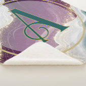 Luxury Gold Glitter Marble Pattern Sherpa Deken (3/4)