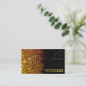 Luxury Gold Glitter met Logo en Mo Modern Visitekaartje (Staand voorkant)