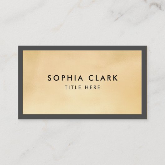 Luxury Gold Glitter Modern Elegant Visitekaartje (Voorkant)