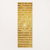 Luxury Gold Glitter Monogrammed Gift Yogamat (Voorkant)