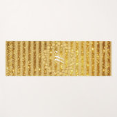 Luxury Gold Glitter Monogrammed Gift Yogamat (Voorkant (horizontaal))