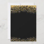 Luxury Gold Glitter op Black Elegant Wedding Kaart (Achterkant)