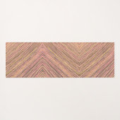 Luxury Gold Glitter Personalized Stripes Pink Yogamat (Achterkant (horizontaal))