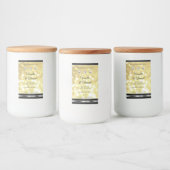 Luxury Gold Glitter-productlabels met diamanten Voedselcontainer Etiket (Flessen)