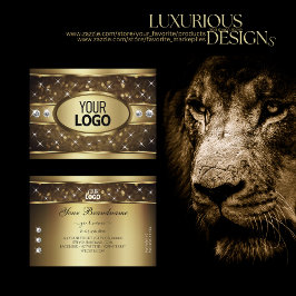 Luxury Gold Glitter Sparkle Stars Diamonds Logo Visitekaartje