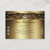 Luxury Gold Glitter Sparkle Stars Diamonds Logo Visitekaartje (Achterkant)