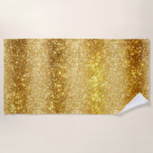 Luxury Gold Glitter Strandlaken (Voorkant)
