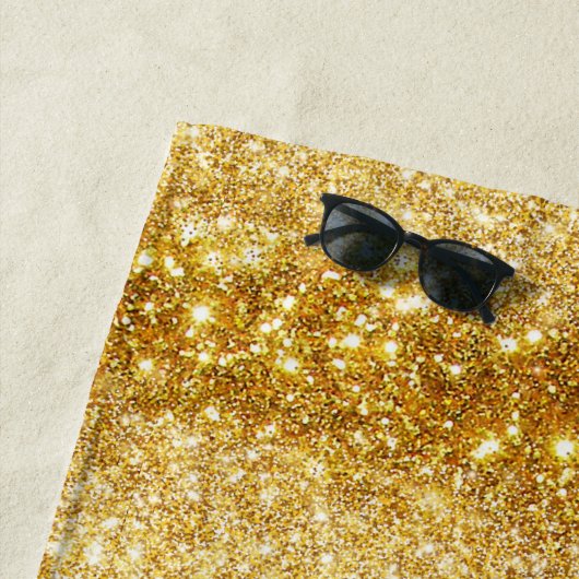 Luxury Gold Glitter Strandlaken (In situ)
