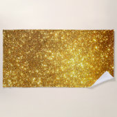Luxury Gold Glitter Strandlaken (Voorkant)
