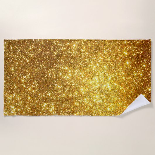 Luxury Gold Glitter Strandlaken (Voorkant)