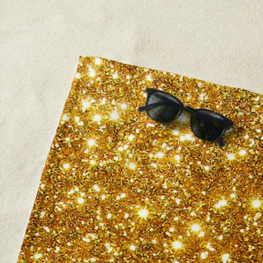 Luxury Gold Glitter Strandlaken (In situ)