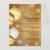 Luxury Gold Glitter - Uitnodiging voor kerstfeestd (Voorkant)