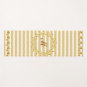 Luxury Gold Glitter White Monogramed Gift Yogamat (Voorkant (horizontaal))