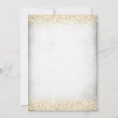 Luxury Gold Glitter Wine Glass Invitation Kaart (Achterkant)