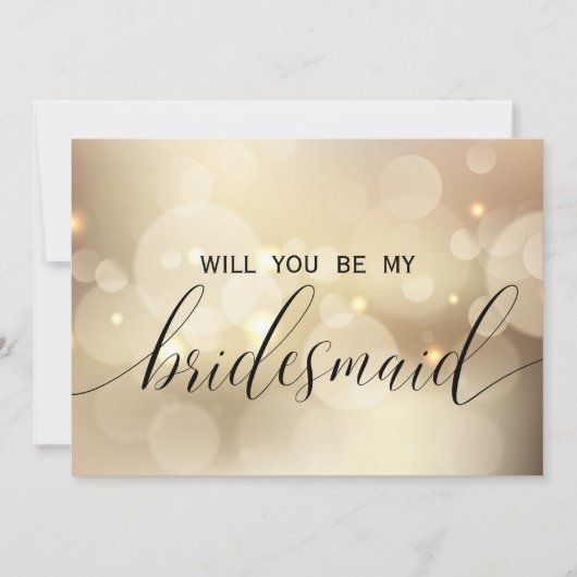Luxury Gold Glitter zal je mijn Bridesmaid zijn Kaart (Voorkant)