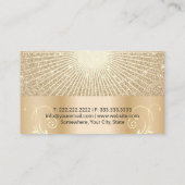 Luxury Gold Glow Mobile Spray Tanning Salon Visitekaartje (Achterkant)