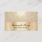 Luxury Gold Glow Mobile Spray Tanning Salon Visitekaartje (Voorkant)