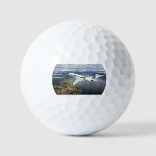 Luxury Gold Golf Ball – Billionaire's Private Jet Golfballen (Voorkant)